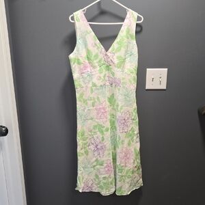 LOFT Multicolor Floral Dress